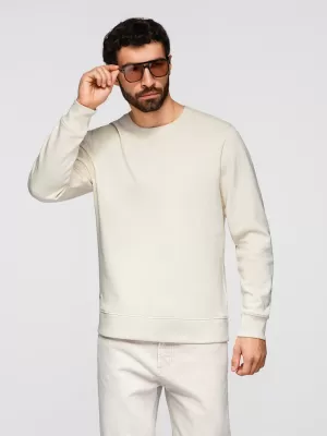 Muški sweatshirt OMBRE OM-SSBN-0271 KREMA