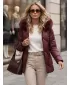 Ženska jakna DSTREET TY5813 TAMNOCRVENA