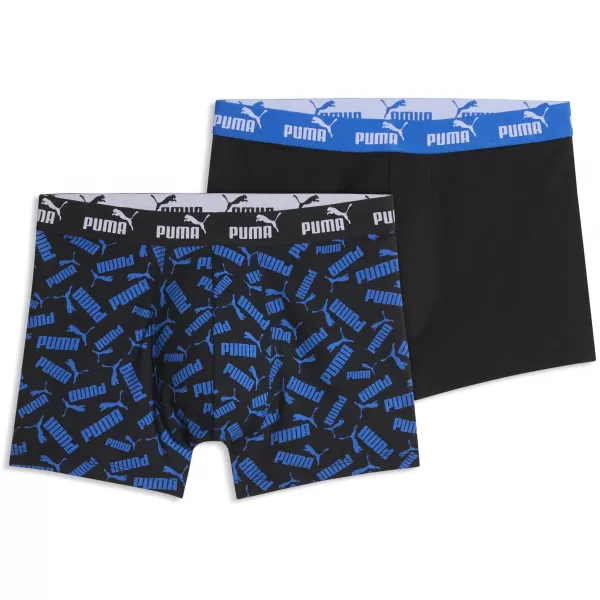  Muške bokserice PUMA MEN ELEMENTS SCATTERED PRINT BOXERS 94780202 PLAVO/CRNO 