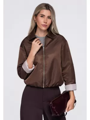 Ženska jakna OMBRE OW-JT-E0003 SMEĐA