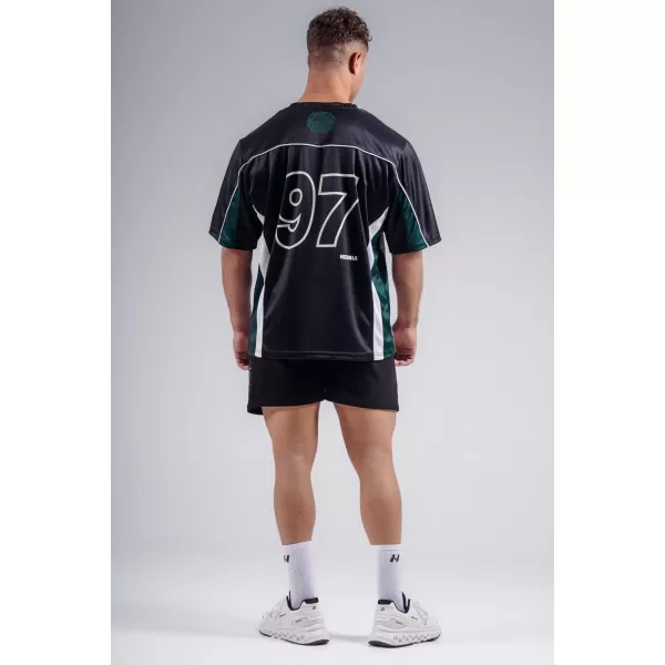  Predimenzionirana majica kratkih rukava od jerseya 97 NEBBIA PRIMAL 885 CRNA 