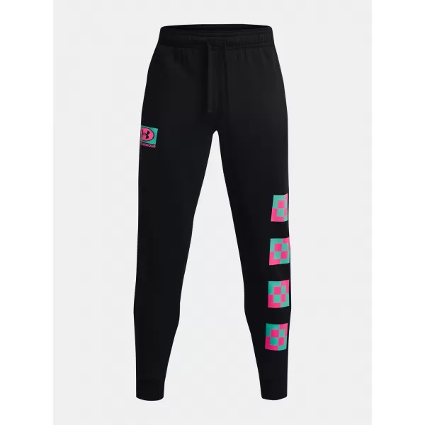  Muške trenirke UNDER ARMOUR UA RIVAL FLEECE GEO JOGGER 1366437-001 CRNA 