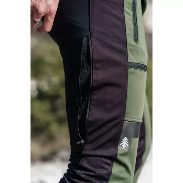  Muške vodootporne hlače za više sportova NORDBLANC RIDGEWALK NBSPM8325 TAMNO ZELENA 