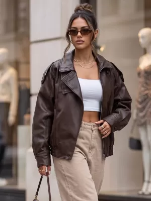 Ženska jakna DSTREET TY5961 SMEĐA