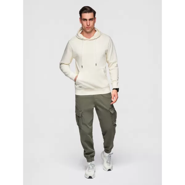  Muški sweatshirt OMBRE OM-SSBN-0270 KREMA 