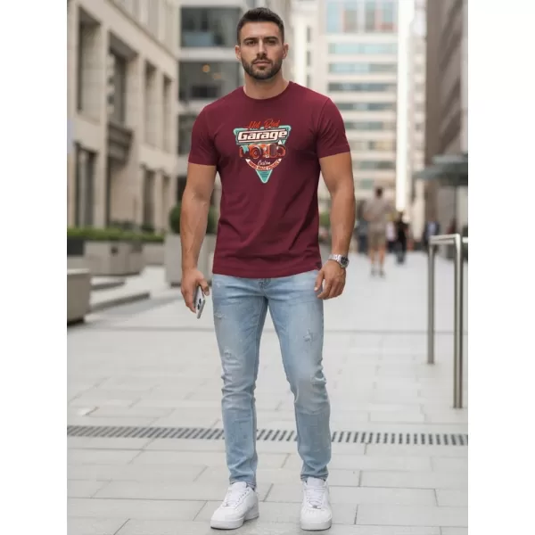  Muška majica kratkih rukava DSTREET NX5093R-BU TAMNOCRVENA 