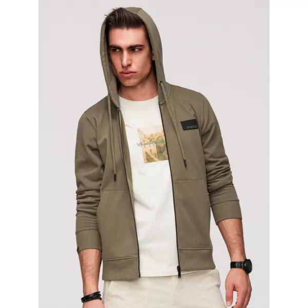  Muški sweatshirt OMBRE OM-SSZP-0256 MASLINA 