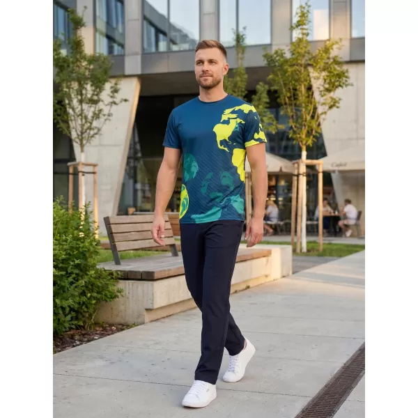  Vrhunska muška košulja za slobodno vrijeme ALTISPORT VOJ/ALM130TR06 TAMNO-FLUO ŽUTA 