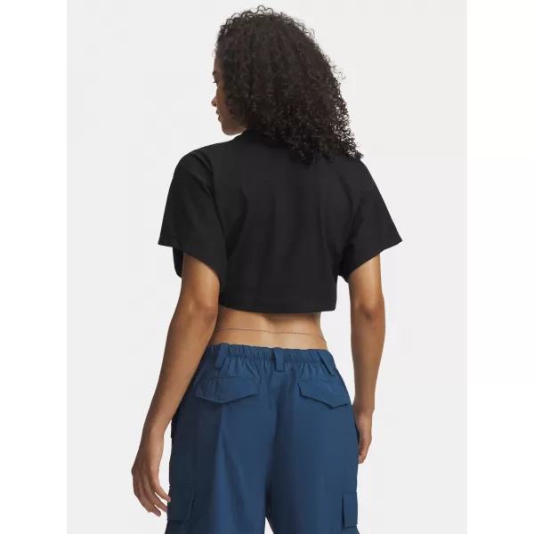  Ženska majica kratkih rukava UNDER ARMOUR CROPPED SCRIPT SS TEE 6009677-008 CRNA 