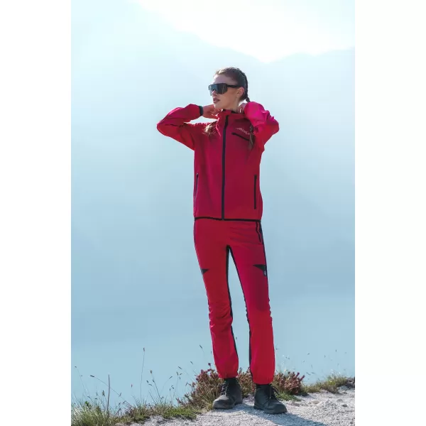  Ženske vodootporne hlače za više sportova NORDBLANC ELISA NBSPL8326 RUŽIČASTA 