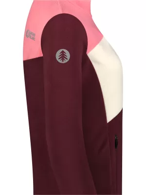 Ženska lagana majica od flisa NORDBLANC BEECH NBSFL8375 TAMNOCRVENA