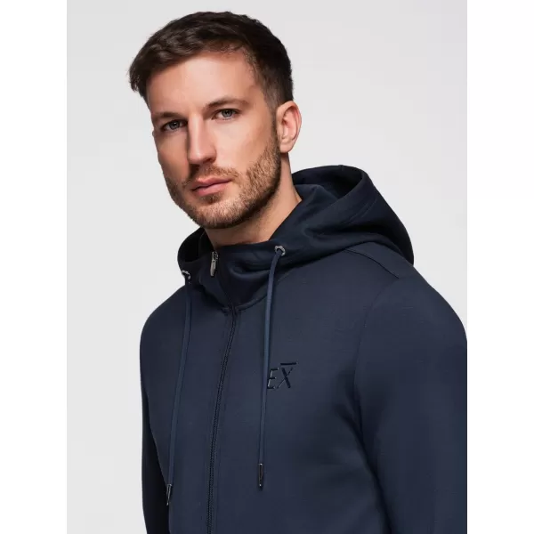  Muški sweatshirt OMBRE OM-SZBC-0196 TAMNOPLAVA 