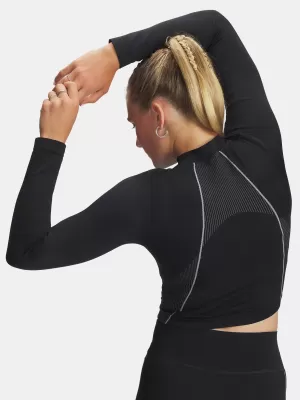 Ženska majica kratkih rukava UNDER ARMOUR VANISH SEAMLESS LS 6000645-004 CRNA