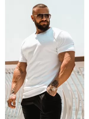 Muške majice NEBBIA MIKE MUSCLE FIT 158 BIJELA