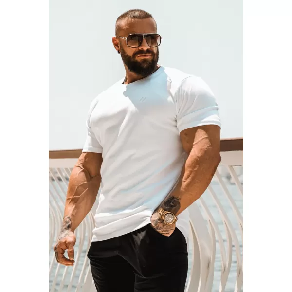  Muške majice NEBBIA MIKE MUSCLE FIT 158 BIJELA 