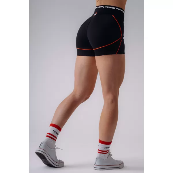  Ženske kratke hlače NEBBIA OLYMPIA HIGH-WAIST 937 CRNA 