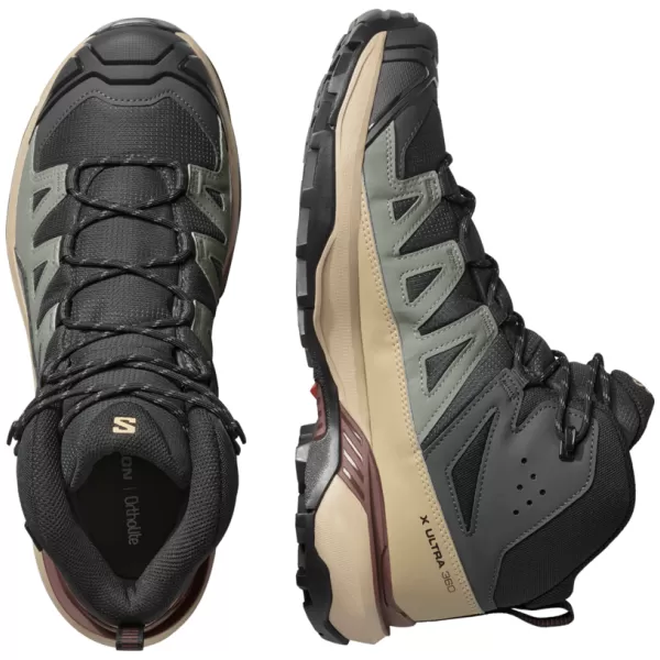  Muške cipele SALOMON X ULTRA 360 MID GORE-TEX L47743300 FANTOM/DESERT TAN/RUM GROŽĐICA 