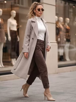Ženski kaput DSTREET NY0807 SMEĐA