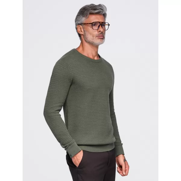  Muški pulover OMBRE OM-SWSW-0119 MASLINA 