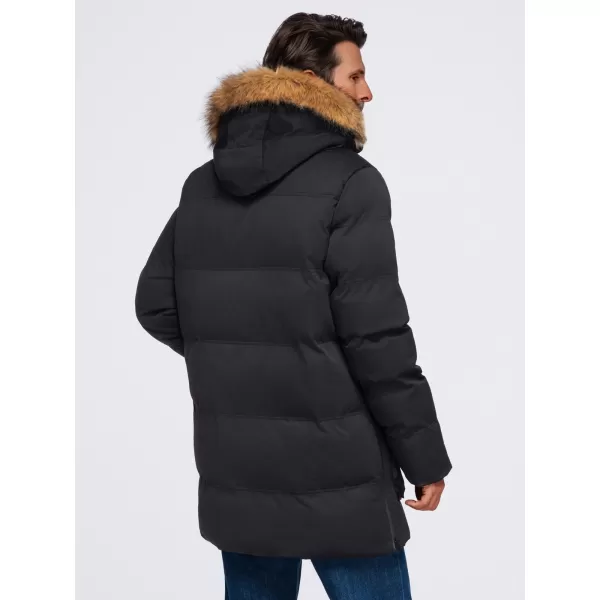  Muška parka OMBRE OM-JALJ-0310 CRNA 