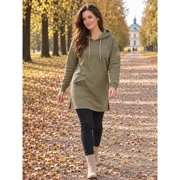  Ženski sweatshirt ALTISPORT IVIE KAKI 