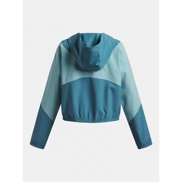  Jakna za djevojčice UNDER ARMOUR UA RIVAL WOVEN HD JACKET 6004181-466 PLAVA 