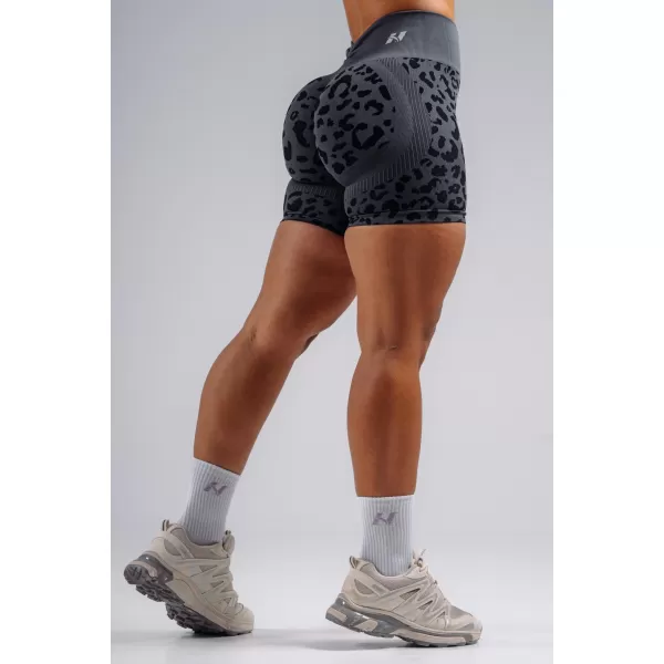  Kompresijske push-up kratke hlače s leopard printom NEBBIA PRIMAL 856 CRNI LEOPARD 