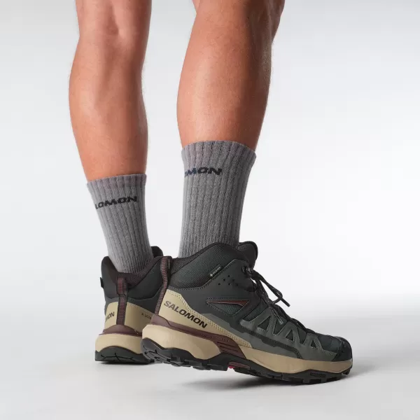  Muške cipele SALOMON X ULTRA 360 MID GORE-TEX L47743300 FANTOM/DESERT TAN/RUM GROŽĐICA 