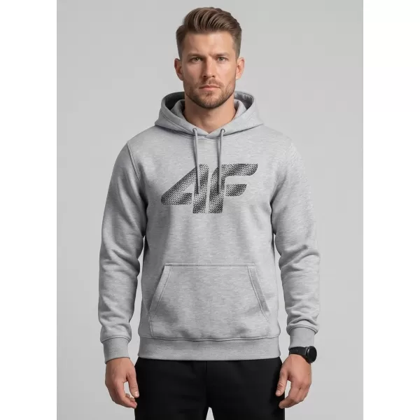  Muški sweatshirt 4F WMM00TSWSM2548 HLADNI SVIJETLO SIVI MELANGE 