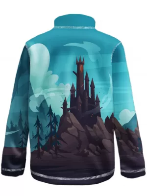 Dječja majica od flisa WAMU DRAGON FANTASY PLAVA