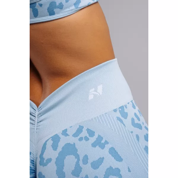  Kompresijske push-up tajice s leopard printom NEBBIA PRIMAL 849 PLAVI LEOPARD 