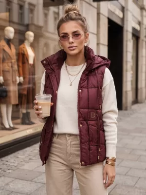 Ženski prsluk DSTREET TY5974 TAMNOCRVENA