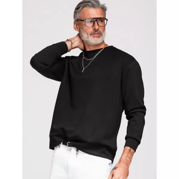  Muški sweatshirt OMBRE OM-SSNZ-0274 CRNA 