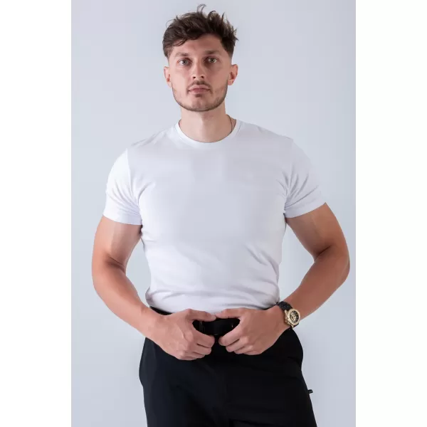  Muške majice NEBBIA MIKE MUSCLE FIT 158 BIJELA 