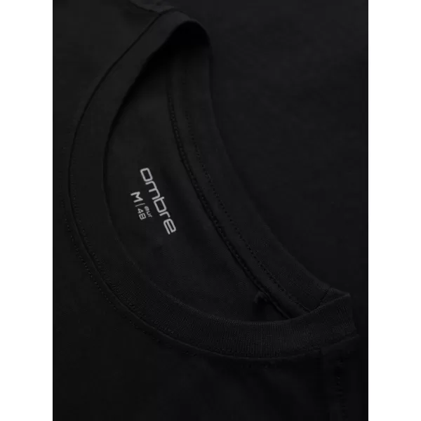  Muška majica kratkih rukava OMBRE OM-TSPT-0257 CRNA 