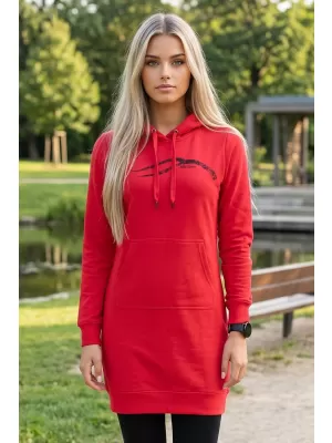 Ženska produžena majica ALTISPORT ALW001419 CRVENA