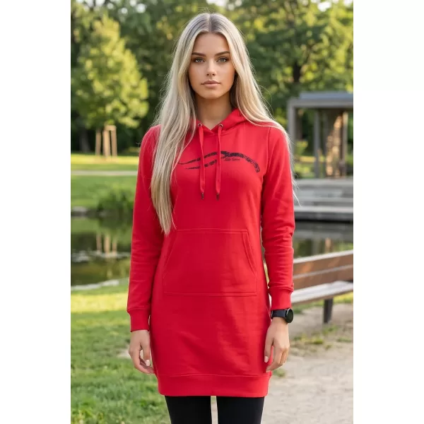 Ženska produžena majica ALTISPORT ALW001419 CRVENA 