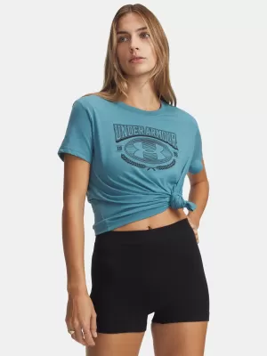 Ženska majica kratkih rukava UNDER ARMOUR W VARSITY SS 6010592-466 PLAVA