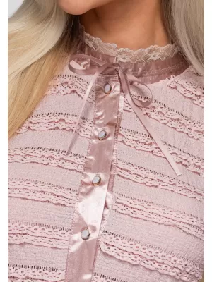 Ženska bluza OMBRE OW-TS-E0066 RUŽIČASTA