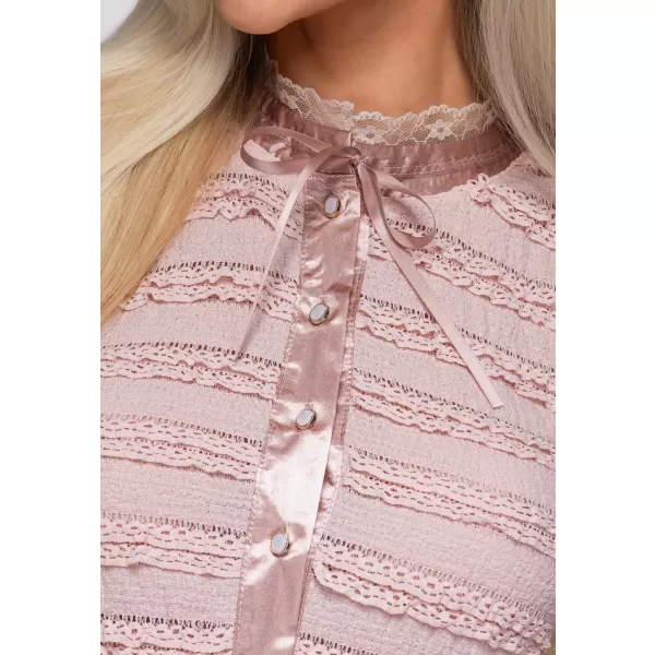  Ženska bluza OMBRE OW-TS-E0066 RUŽIČASTA 