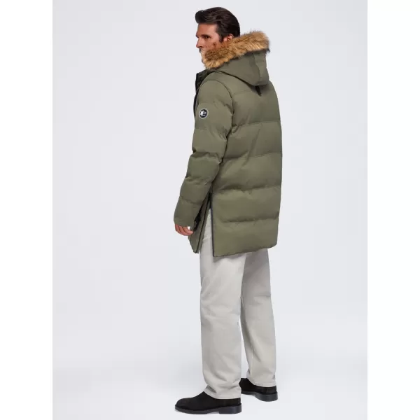  Muška parka OMBRE OM-JALJ-0310 TAMNOMASLINASTO 
