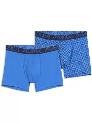Muške bokserice PUMA MEN GRAPHICAL PRINT BOXERS 2P 94780404 PLAVA KOMBINACIJA