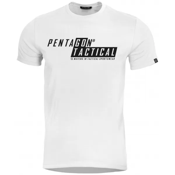  Muška majica kratkih rukava PENTAGON AGERON GO TACTICAL K09012-GT-00 BIJELA 