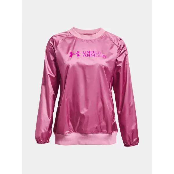  Ženski sweatshirt UNDER ARMOUR RECOVER STORM WOVEN SHINE CREW 1364012-680 RUŽIČASTA 