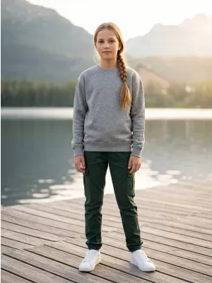 Dječji sweatshirt MALFINI CREW 427 TAMNO SIVI ODSJAJI