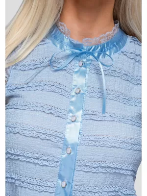 Ženska bluza OMBRE OW-TS-E0066 PLAVA