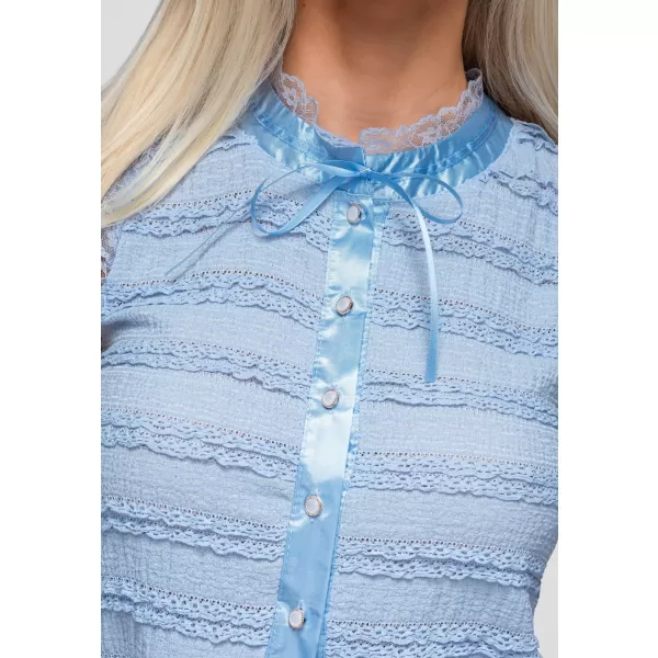  Ženska bluza OMBRE OW-TS-E0066 PLAVA 