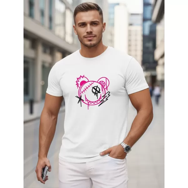  Muška majica kratkih rukava DSTREET NX0136R-WH BIJELA 