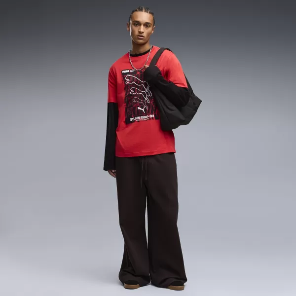 Muška majica kratkih rukava PUMA GRAPHICS BOX TEE 69436611 ZA SVA VREMENA CRVENA 