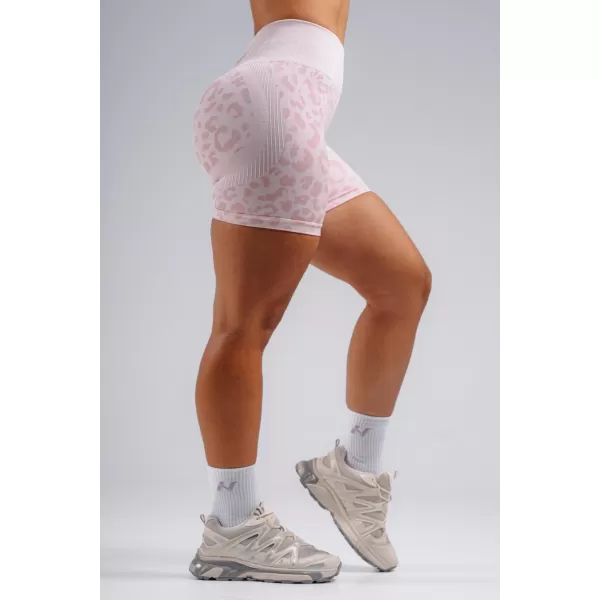  Kompresijske push-up kratke hlače s leopard printom NEBBIA PRIMAL 856 RUŽIČASTI LEOPARD 